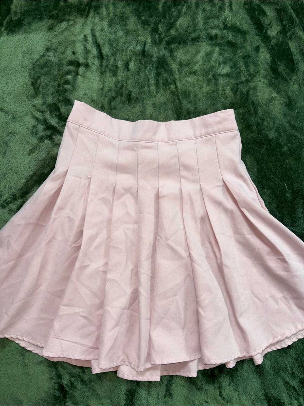 Light Pink Pleated A-Line Women's Skirt